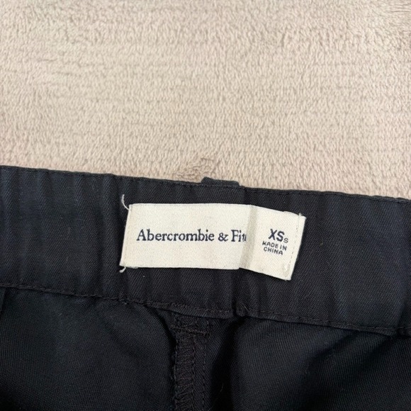 Abercrombie & Fitch Pleated Trouser Wide Leg High Rise Pants in Black Women XS - Picture 2 of 9